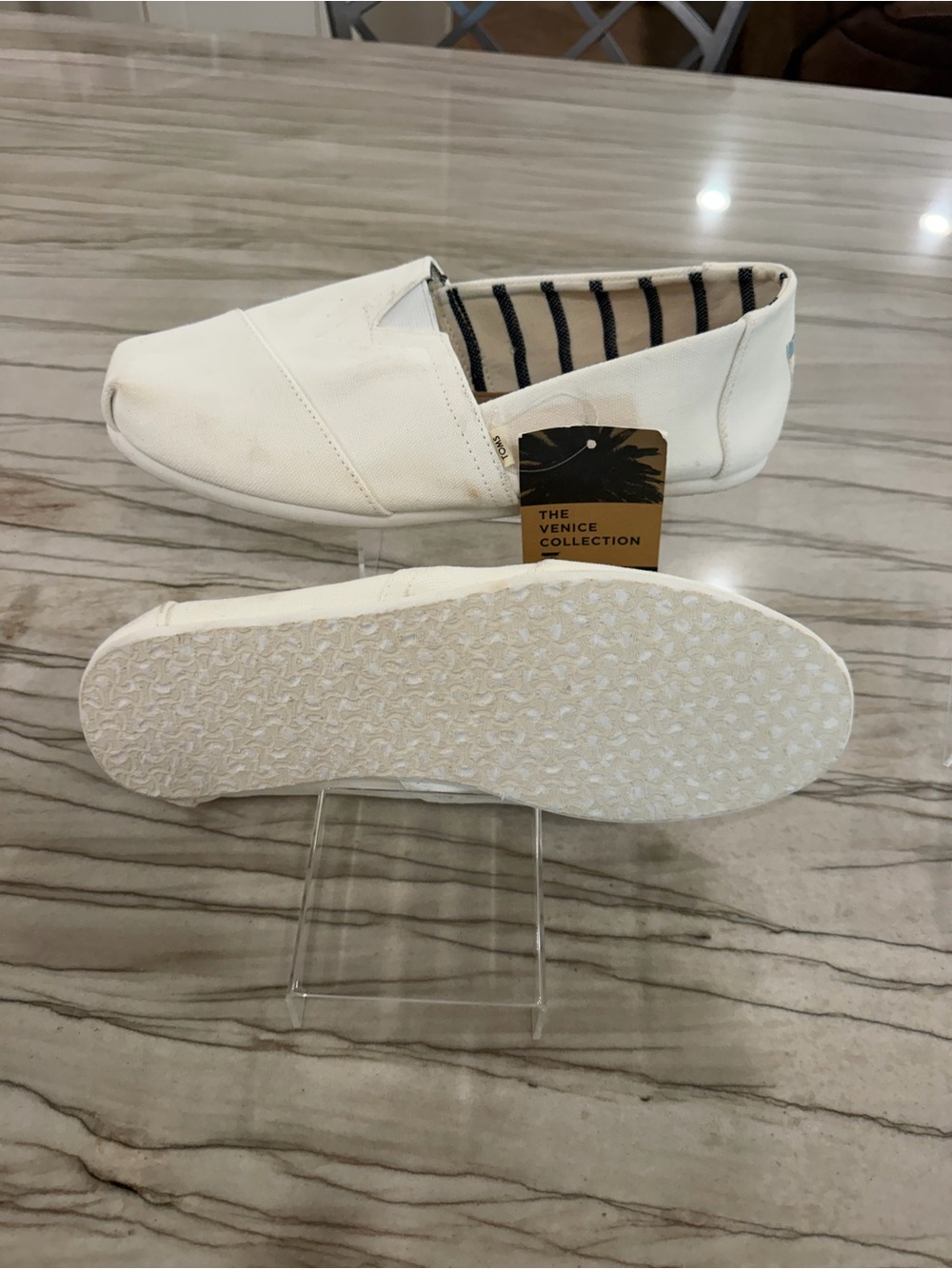 Toms Classic Slip-On Sneakers in White